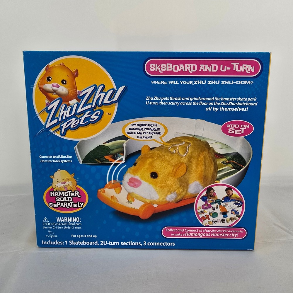 Zhu Zhu Pets Sk8board and U-Turn Add On Set Hamster Track Accessory 86643 New